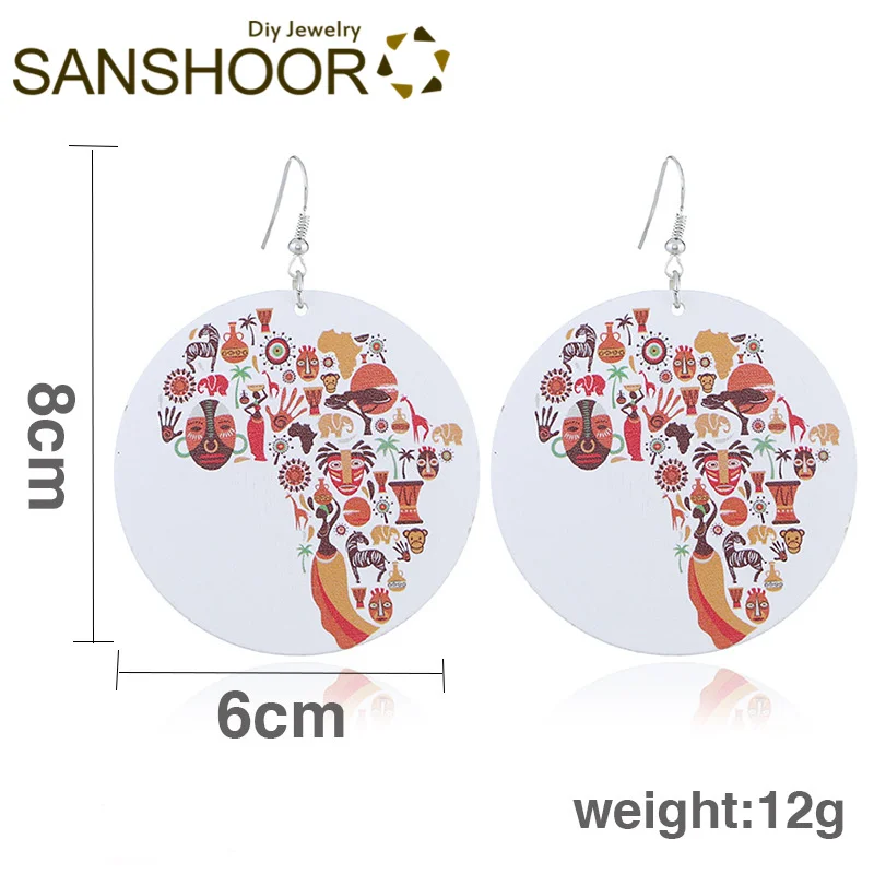 SANSHOOR печатные объединенные африканские символы племенные деревянные