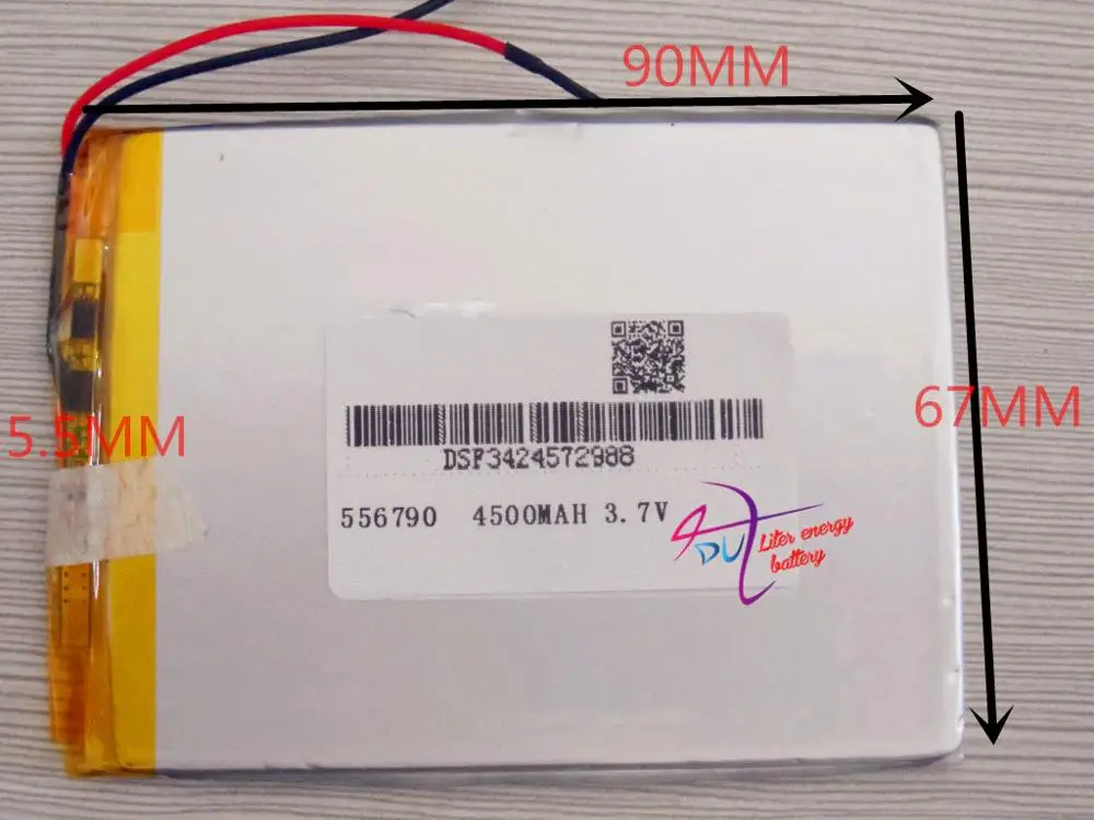 Планшетный аккумулятор 3 7 V 556790 Универсальный 4500MAH дюймов планшетный ПК VX610W