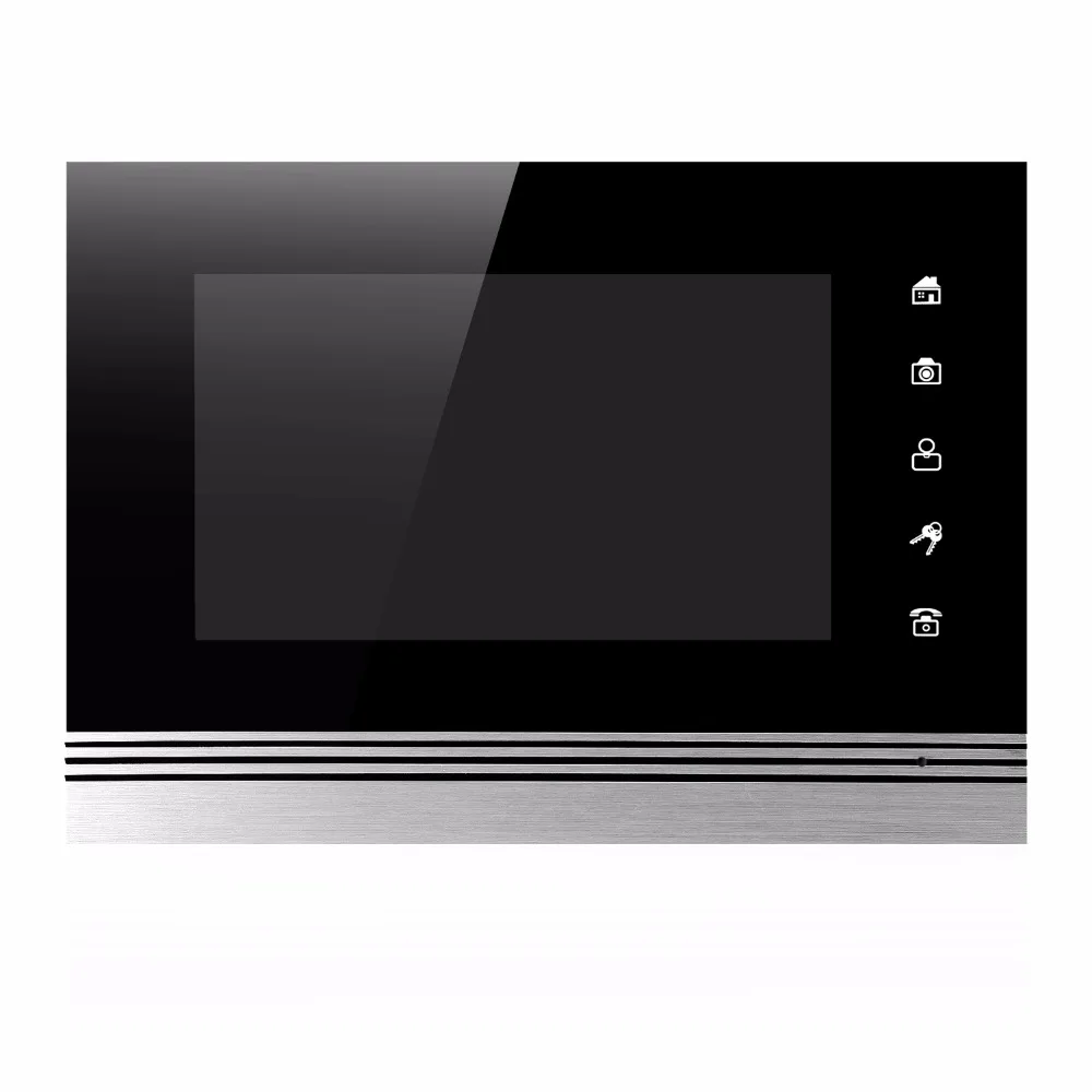 SmartYIBA 7&quotInch Monitor Video Intercom Door Phone KIT RFID Access Doorbell Camera With SD Card Recording For 3 Apartment |