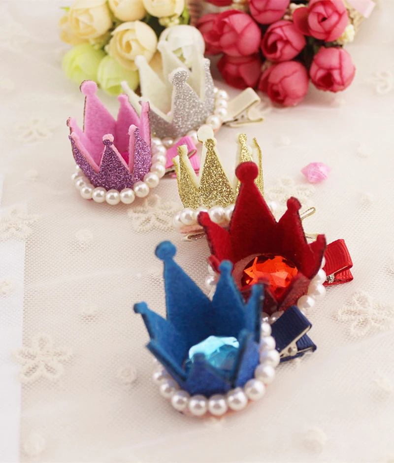 JINSE Новый princess crown заколки Женские аксессуары для волос смолы блестящий кристалл