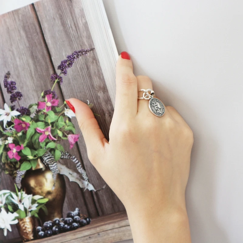 Кольцо женское винтажное из серебра 925 пробы с Шармами | Украшения и аксессуары