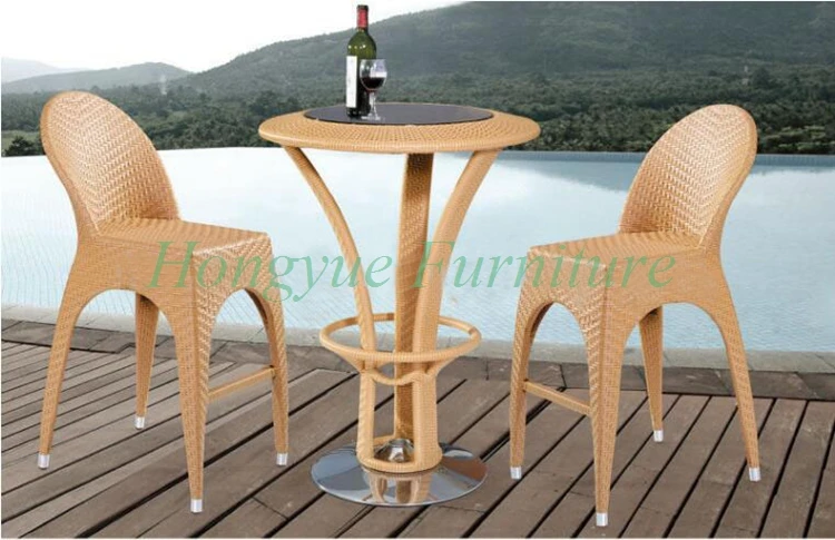 Патио коричневый ротанга 2 + 1 барный мебели распродажа | Мебель