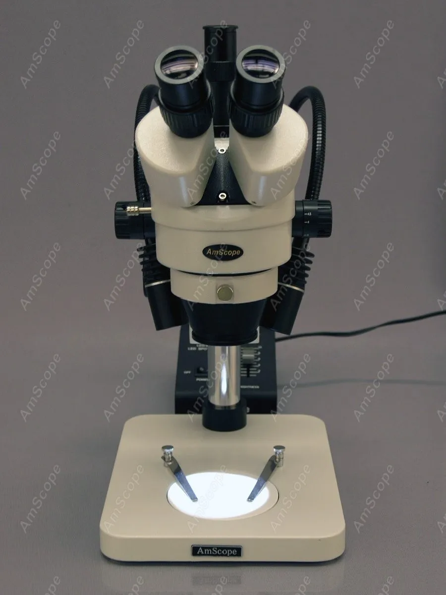 Зум стерео микроскоп AmScope поставки 3.5X 225X осмотр Тринокулярный зум с гусиная шея