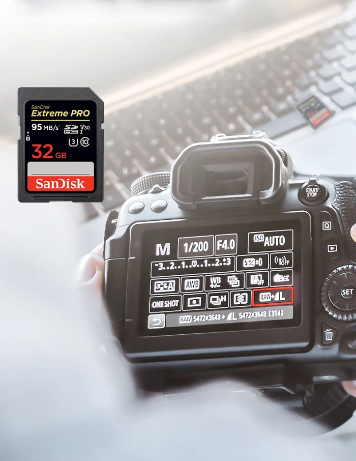 Двойной Флеш-накопитель SanDisk Extreme PRO sd карты 128 ГБ 256 SDXH до 170 МБ/с. скорость чтения sd card 64 ГБ 32 ГБ оперативной памяти, 16 Гб встроенной памяти, до 95 МБ/с. скорость чтения карты памяти