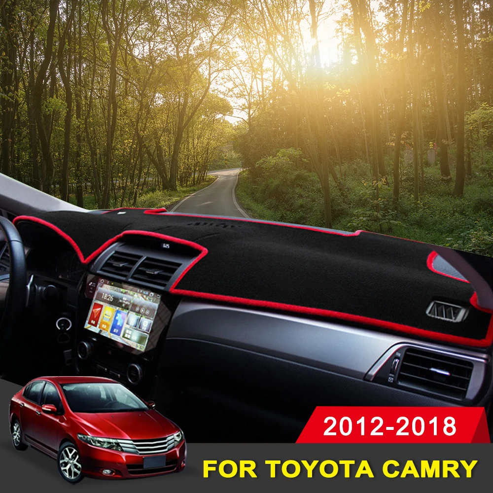 Для Toyota Camry 2012 2013 2014 2015 2016 2017 2018 LHD чехлы на приборную панель автомобиля коврик