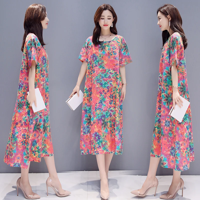 Мода 2019 новые женские платья в китайском стиле хлопковое льняное летнее платье