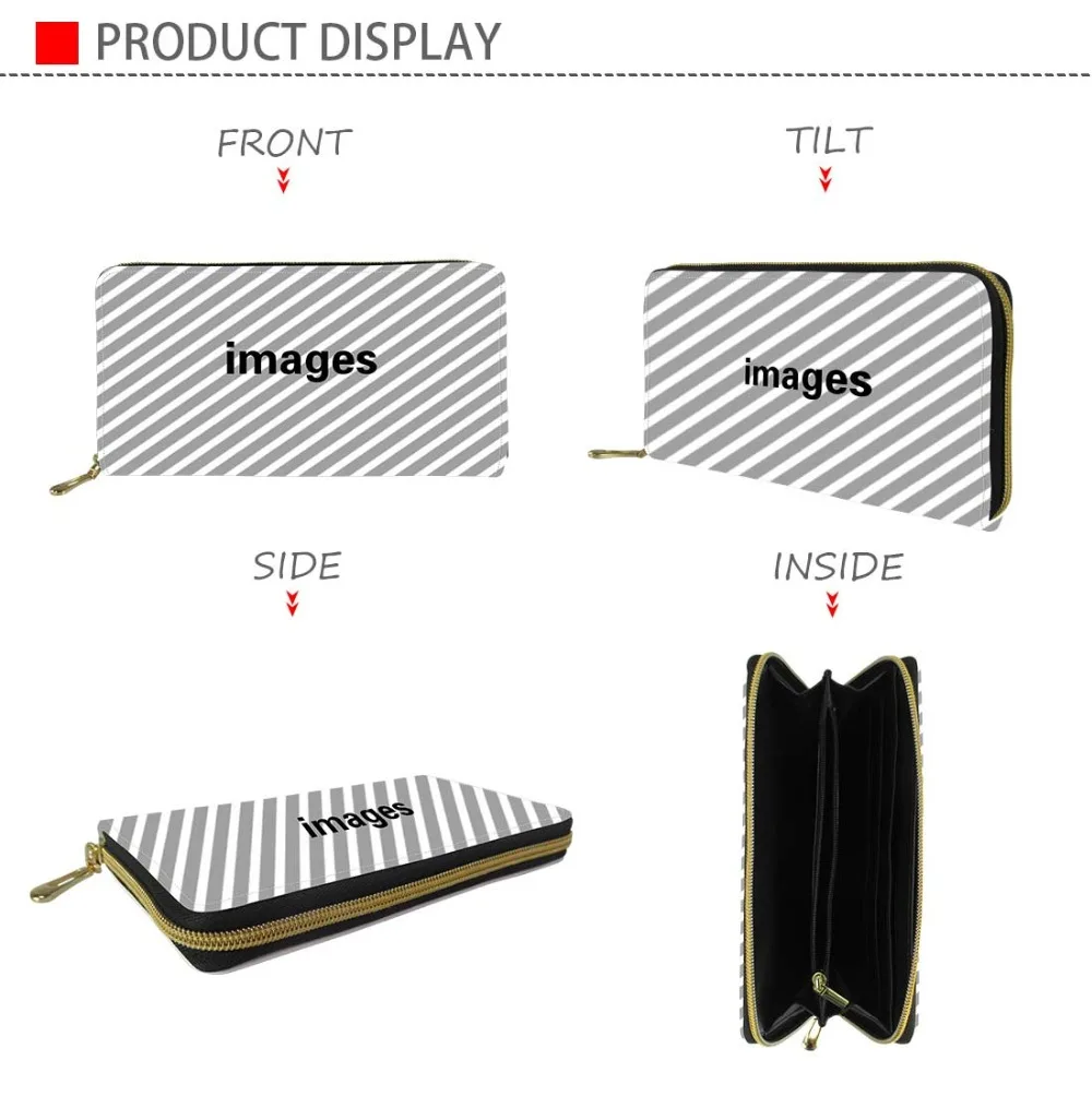 

WHEREISART Women Wallets Chinese Crested Printing Long Leather Purse for Ladies Slim Phone Bag Card Holder Carteira Feminina