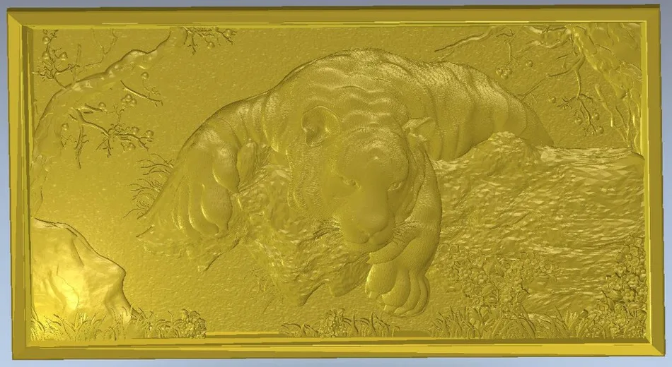 

3D stl model for CNC machine Panno_tiger