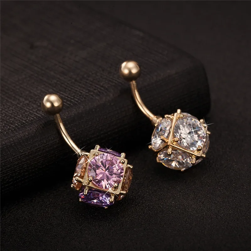 Кольцо для пирсинга женское пикантное Ювелирное Украшение пупка с кубическим