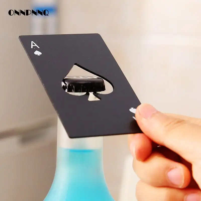 1pcs Stainless Steel Creative Poker Bottle Opener Shaped Wine High Quality Beer Kitchen Accessories | Дом и сад