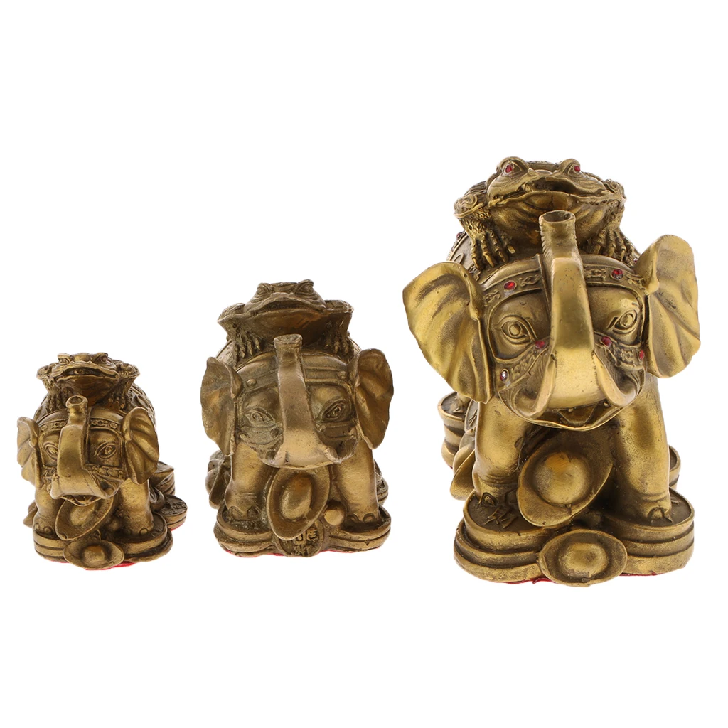 Feng Shui Lucky Fortune Wealth Frog Toad монета со слоном для домашнего офиса крепления денег в
