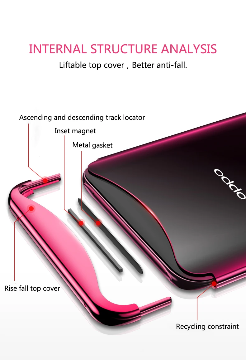 GKK покрытие чехол Oppo Find X покрытие прозрачный Магнитный Анти-шок Жесткий PC прозрачный тонкий задний чехол для Oppo Find X Coque