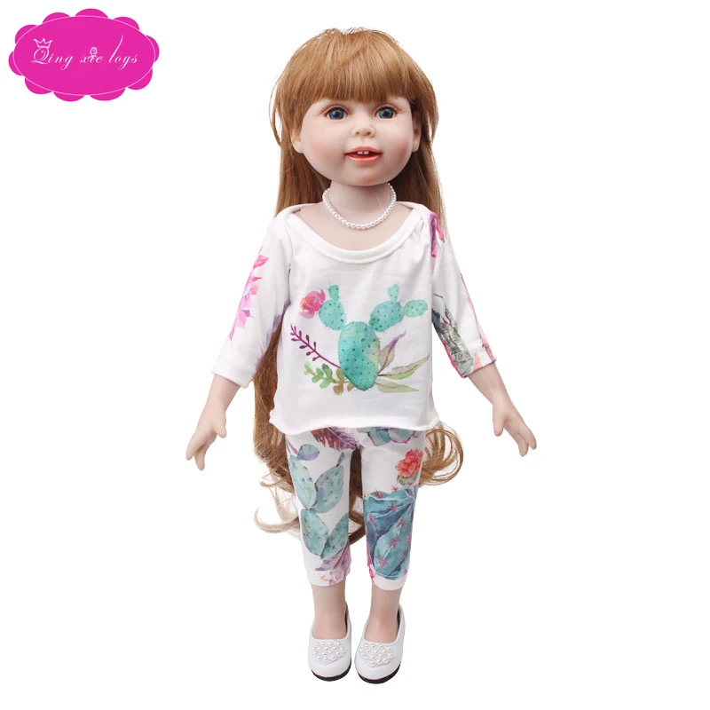 18 inch Girls doll clothes Unicorn long-sleeved suit + pants pajamas American newborn dress Baby toys fit 43 cm baby dolls c721 | Игрушки и