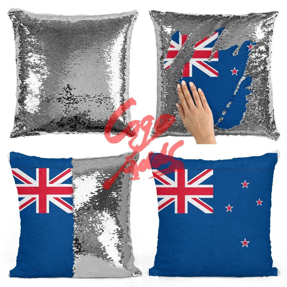 

New Zealand home decoration accessories room decoration cushion cover throw pillows reversible mermaid sequin pillow case cover