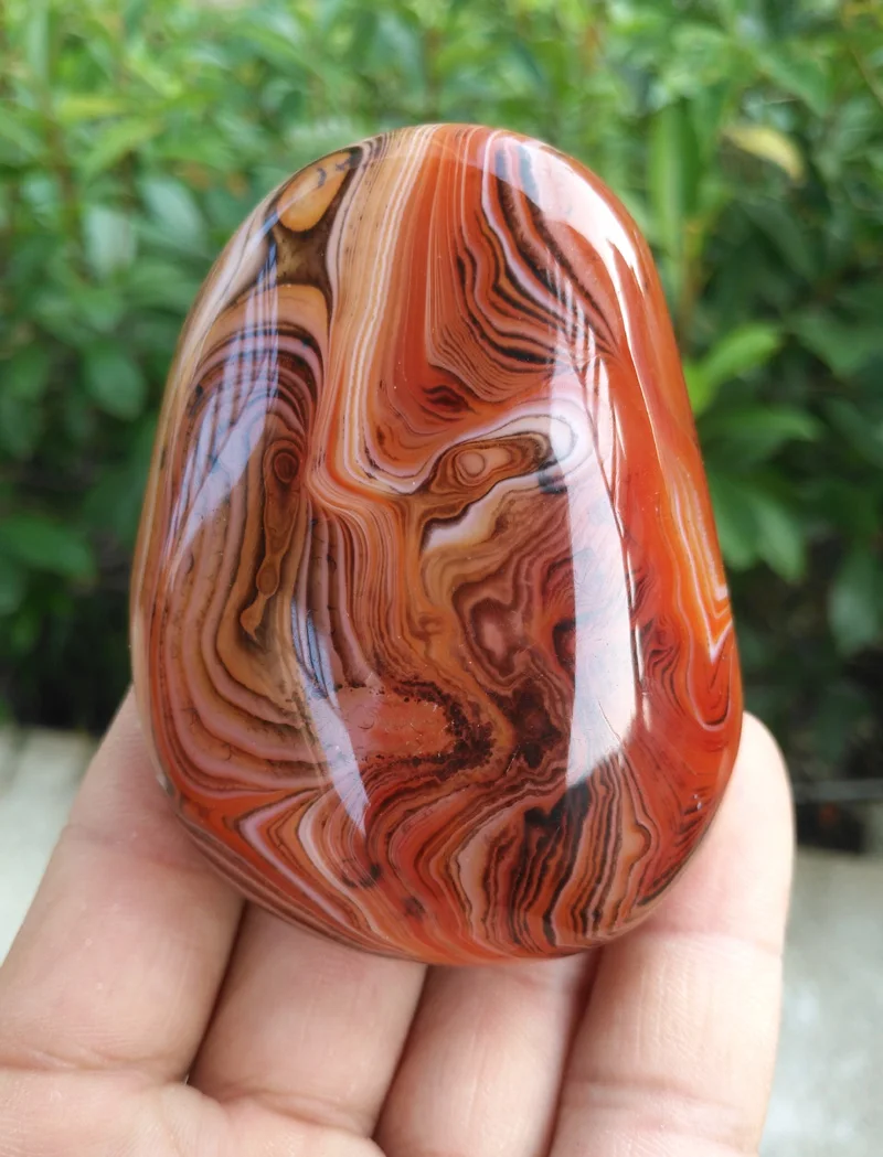 

natural red agate palm stone quartz crystal reiki healing Madagascar gemstone