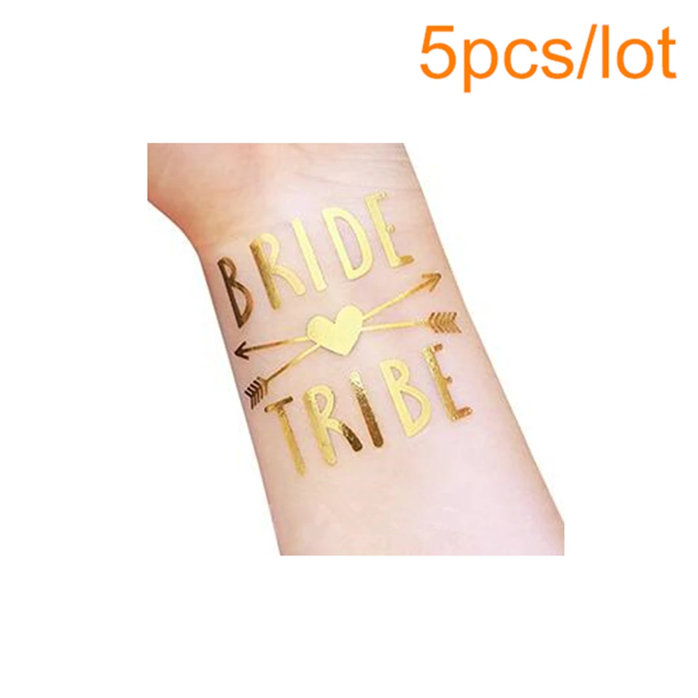 Sticker T35G 5pcs 5 шт девичник вечерние браслеты Команда Невеста To Be Tribe повязка на голову веревка аксессуары для волос Девичья ночь Свадебный декор принадлежности, Q - Цвет: Sticker T35G 5pcs