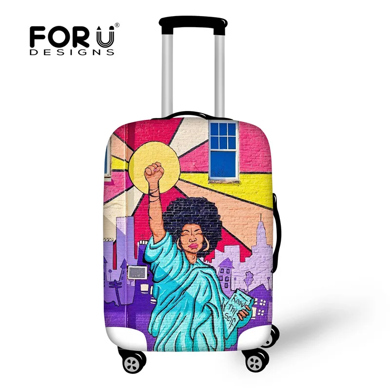 FORUDESIGNS/модный защитный чехол для багажа с принтом, эластичный Водонепроницаемый чехол для костюма, чехлы для 18-28 костюмов, чехол, аксессуары для путешествий - Цвет: XD42