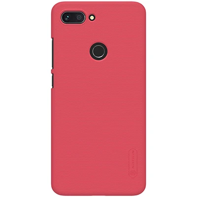 Красный Чехол для Xiaomi Mi 8 lite NILLKIN Super Frosted Shield PC жесткий чехол Подарочный держатель для телефона - Цвет: Красный