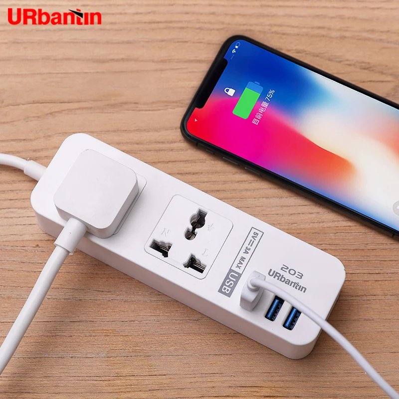 Оригинальный Urbantin 2AC розетки с 3 портами (стандарт выходы Универсальный Мощность