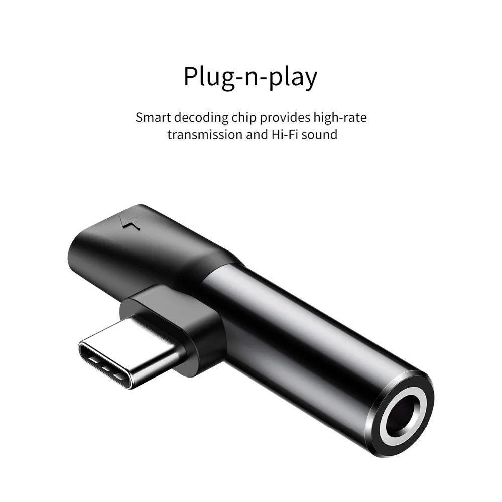 BASEUS мини Тип usb C аудио адаптер Тип-C 3 5 мм разъем для наушников конвертер Huawei p20 Pro