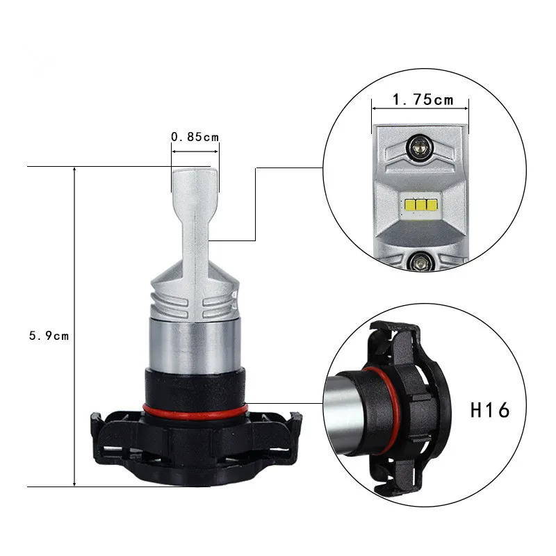 Сменные белые светодиодсветодиодный противотуманные лампы высокой мощности H11 H8