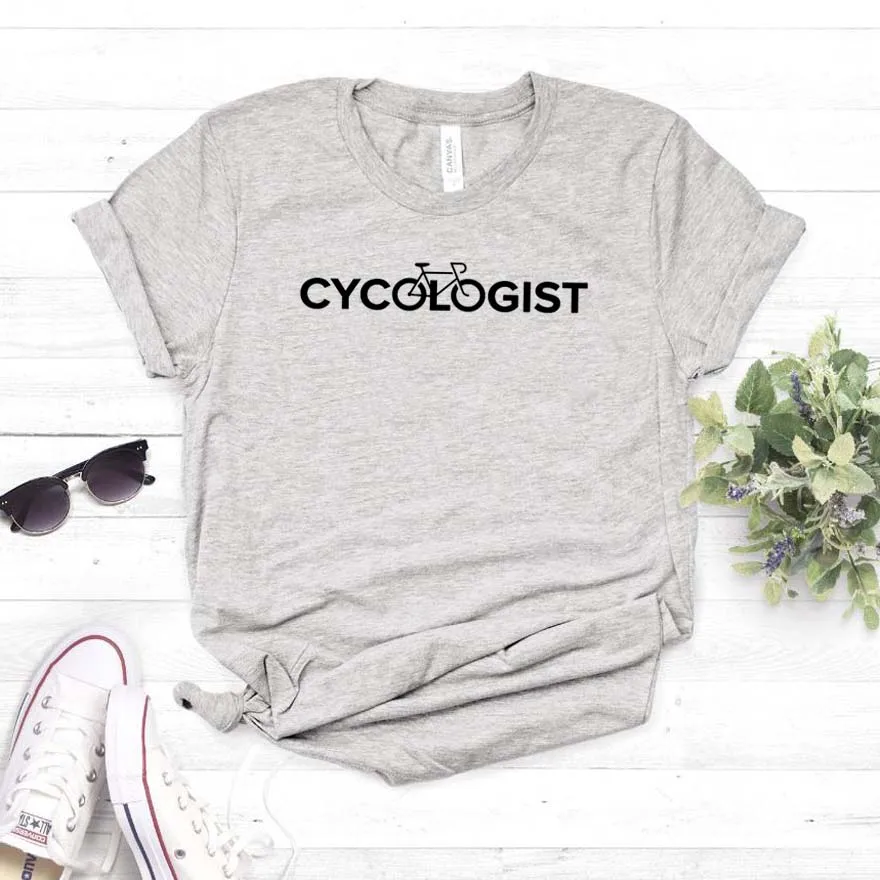 Женская хлопковая Футболка Cyclogist повседневная забавная футболка для девушек