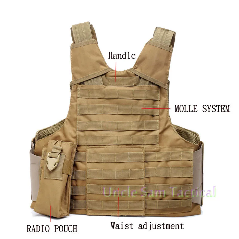 

Molle CIRAS Tactical Vest Airsoft Paintball Hunting Vest W/Magazine Pouch & Utility Bag Armor Carrier Vest Body Armor Harness
