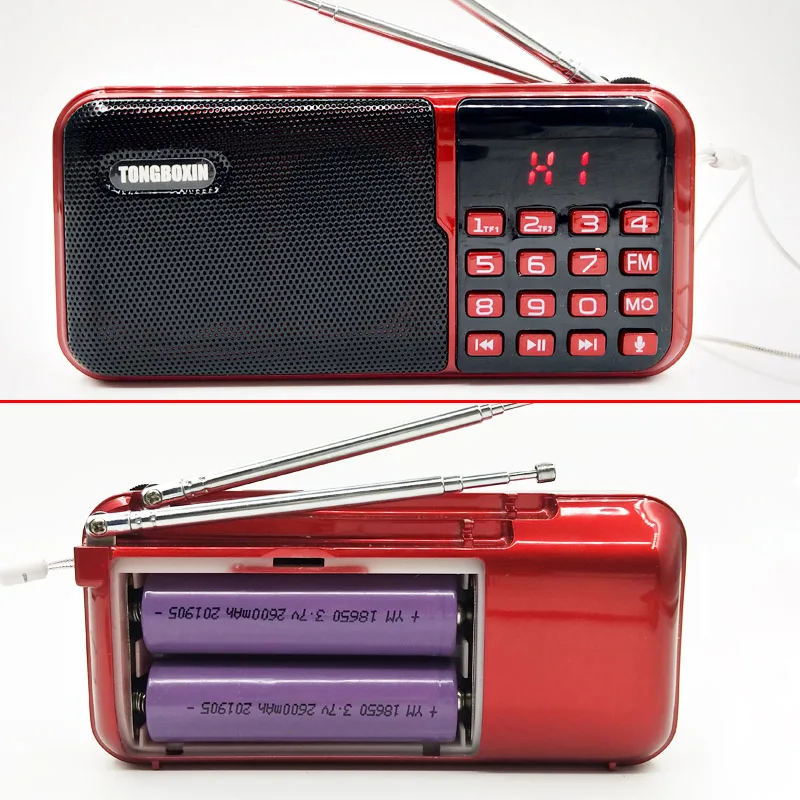 C 818 с 2 слотом для карт TF FM антенна 18650 слот аккумулятора fm радио динамик USB диск
