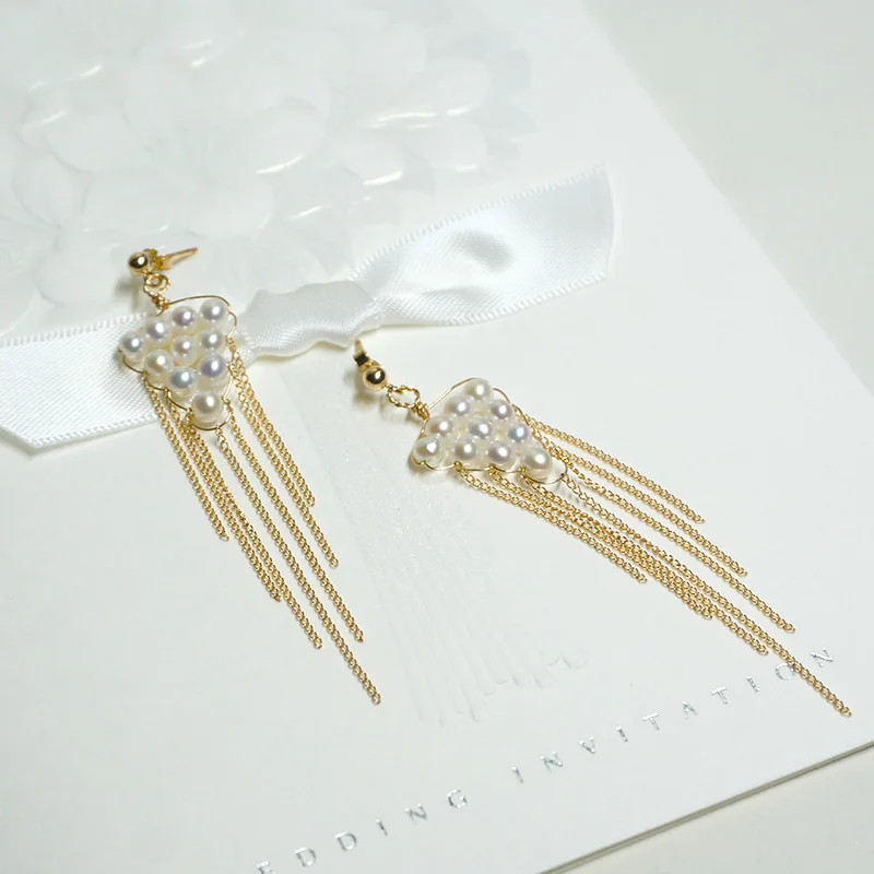 Женские серьги из серебра 925 пробы с импортным пресноводным жемчугом|925 sterling|earring