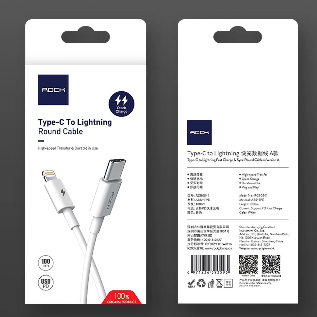 Rock USB и Pd Тип C зарядное устройство адаптер 36 Вт быстрый usb тип-c настенное зарядное устройство для Iphone samsung Andriod мобильного телефона ЕС и США штекер