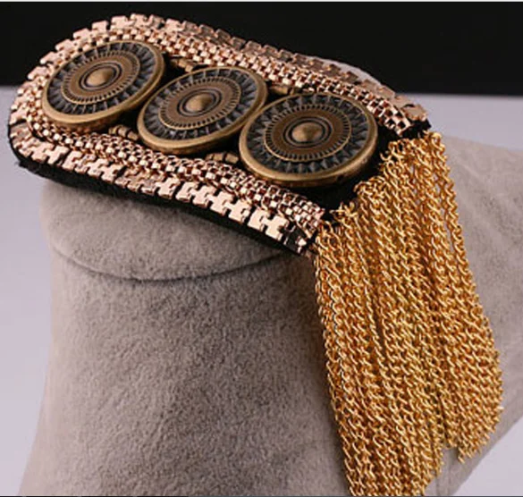 2 шт. винтажная бижутерия epaulette большая брошка через плечо эполеты шипы