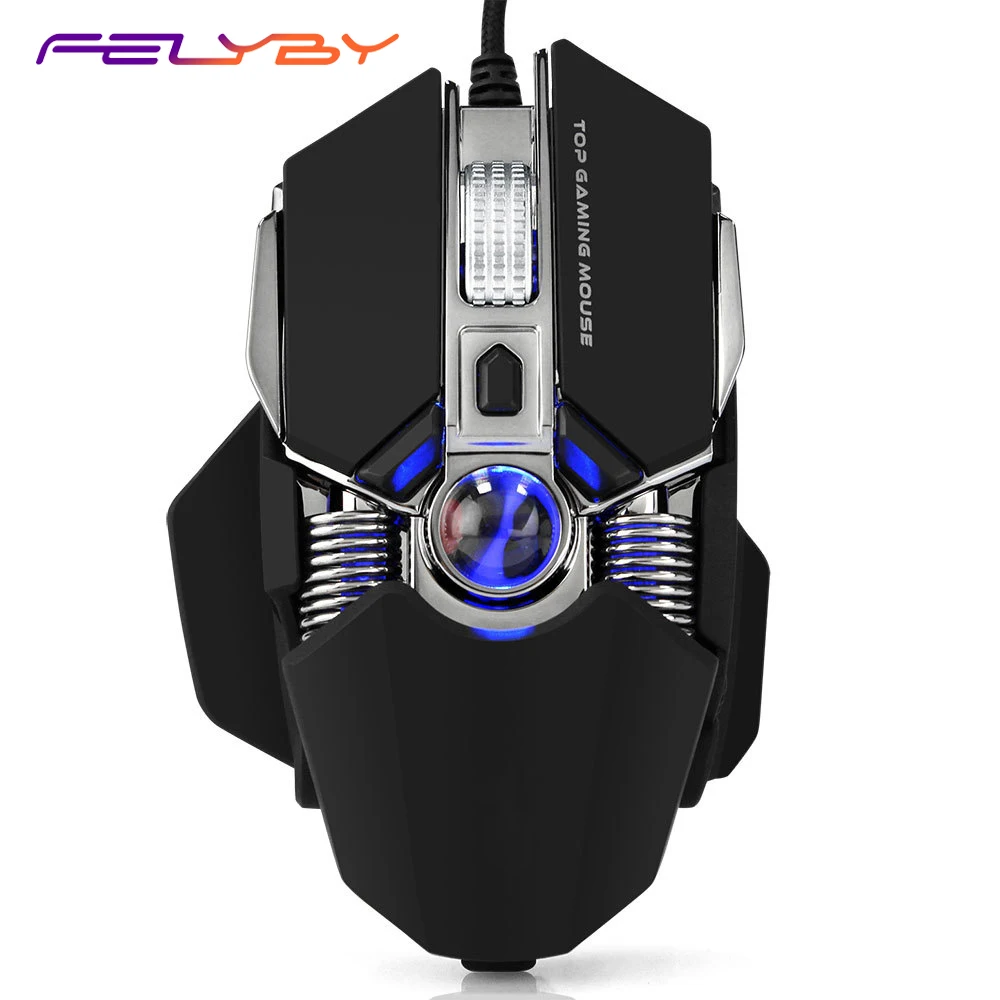 FELYBY G800 Проводная игровая мышь USB эргономичная Механическая 8 кнопок