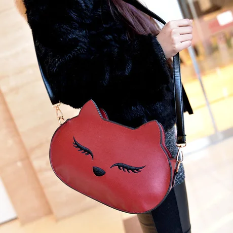 2015 new Korean cute cat cartoon fashion with baodan casual handbag shoulder bags diagonal package | Багаж и сумки