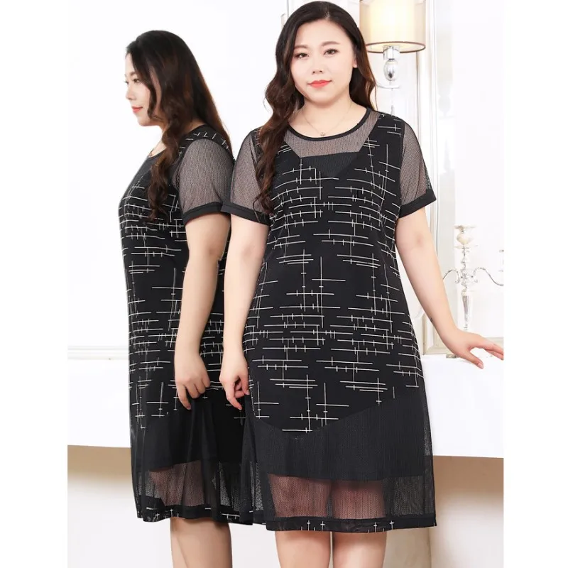 Большие размеры 10XL 8XL 6XL 4XL Российские 66 62 58 54 Женская одежда с коротким рукавом