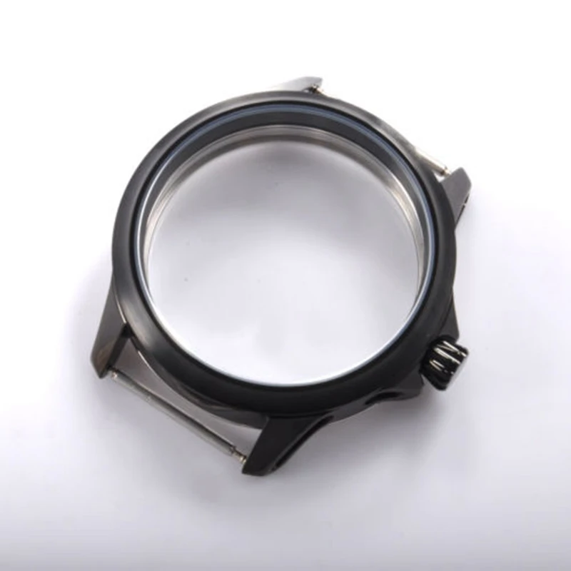 

45mm brushed black PVD case 316L stainless steel corgeut Watch CASE fit 6498 6497 movement C108