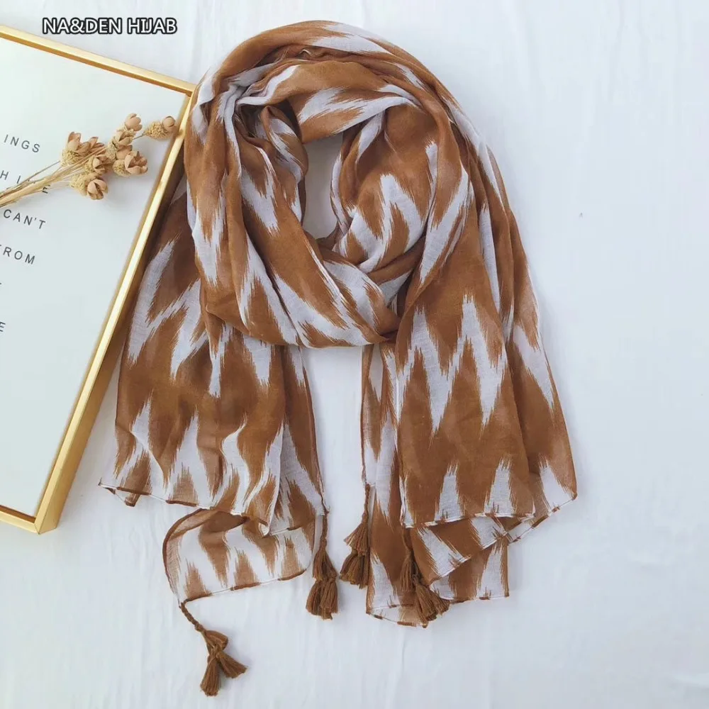 

2019 NEW fashion women scarves grace champagne tassels retro muslin hijab scarf 10pcs/lot