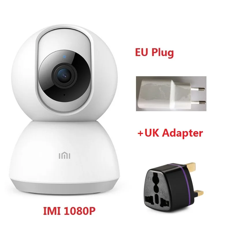 IMI UK Adapter Xiaomi IMI умная камера Веб-камера 1080P WiFi Pan-tilt ночное видение 360 Угол видео камера Детский Монитор домашняя камера безопасности - Цветной: IMI UK Adapter