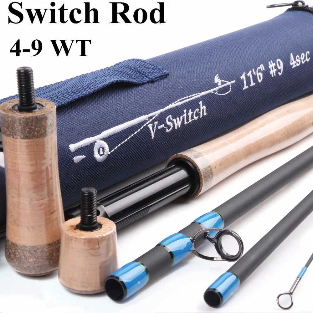 Maximumcatch 4WT-9WT переключатель Fly удилище 10.5FT-11.5FT Fly удилище с переключаемыми боевыми задниками с трубой Cordura