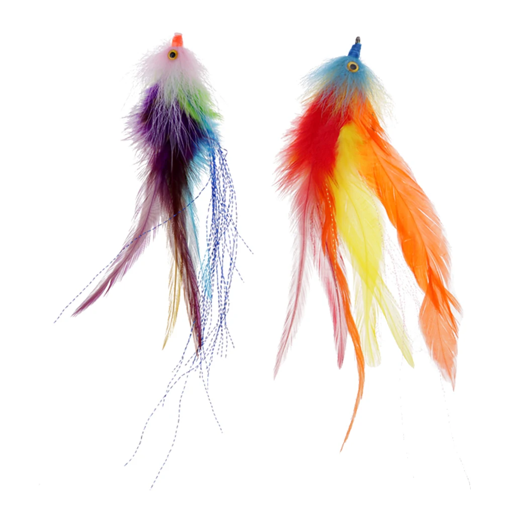 2 шт. мушек для ловли нахлыстом большой стример ассортимент яркие Цвета бас