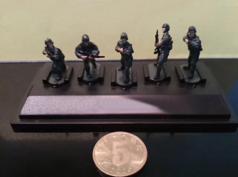1/72 P808 Современная Группа солдат 5 готовые цветные изделия модель резервуара