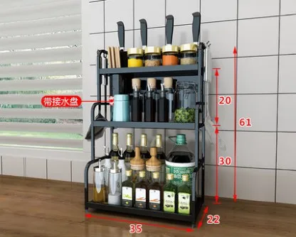 3 Layer L35cm 2 слоя 3 слоя из нержавеющей стали кухонная сушилка над раковиной бытовой держатель для хранения сушилка для посуды Полка Органайзер - Цвет: 3 Layer L35cm