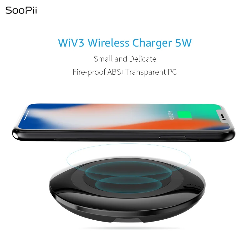 БеспроводВт ное зарядное устройство SooPii 5 W Qi для IPhone|Зарядные устройства