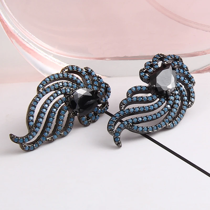 Клубная фабрика 2017 новые женские серьги капли в форме пера с каплей воды