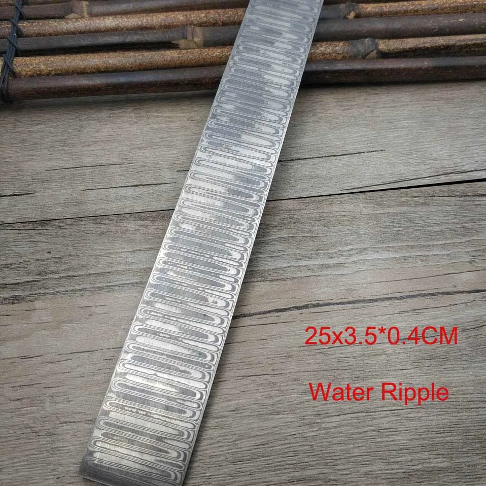 Water Ripple VG10 высокая твердость Роза сэндвич узор Дамасская сталь сырье DIY лезвие пустой нож настраиваемая стальная полоса - Цвет: Water Ripple