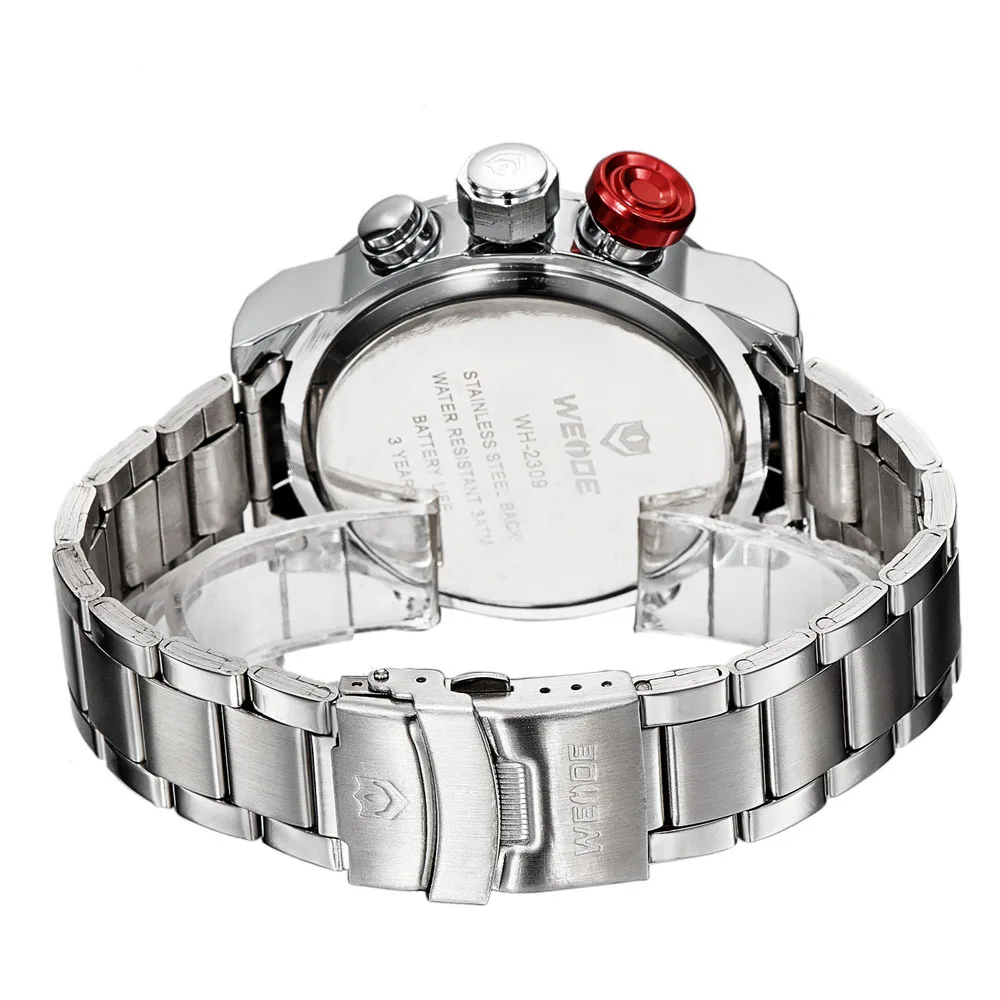 WEIDE мужские часы Топ люксовый бренд 2019 стальные кварцевые Аналоговые