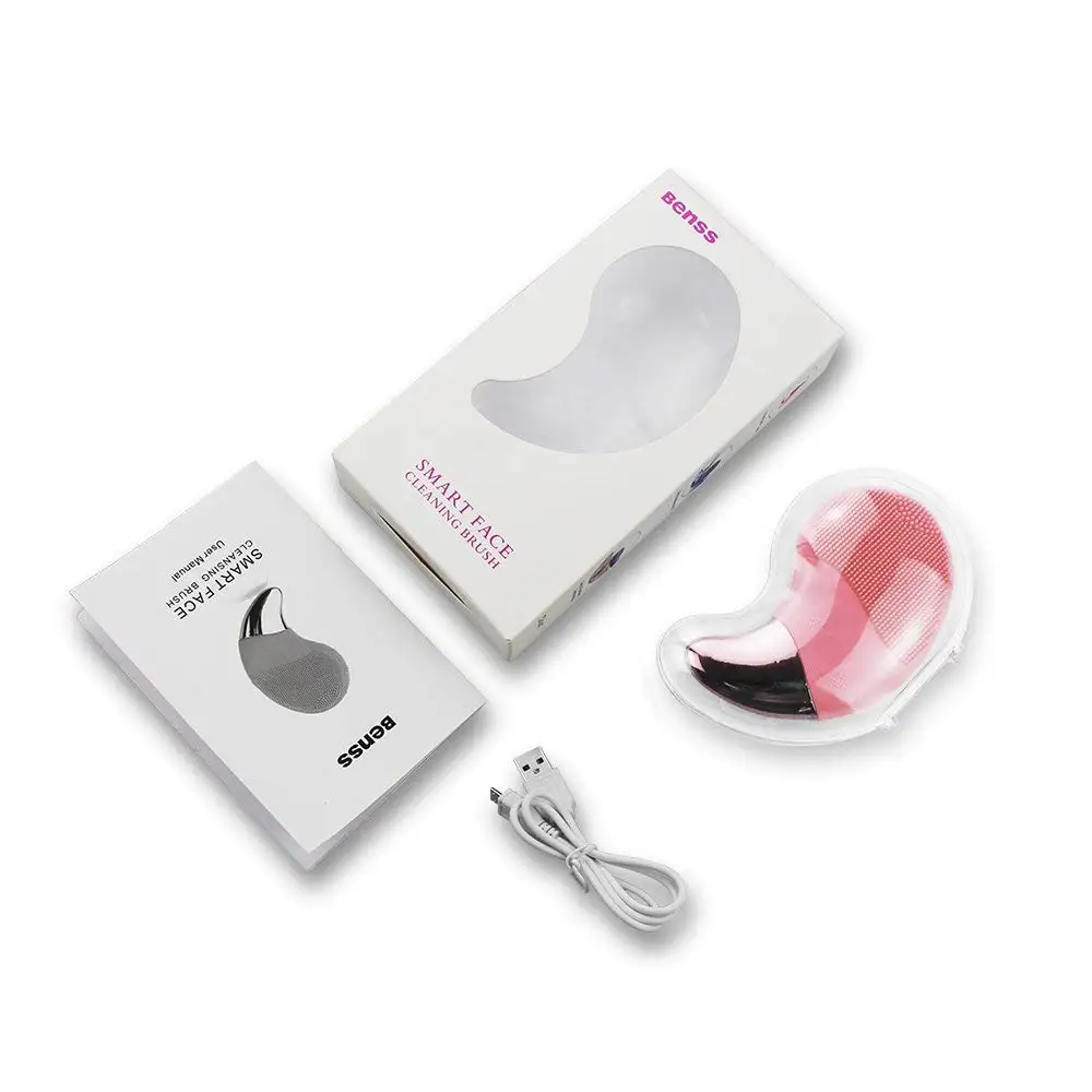Электрическая Очищающая щетка для лица Sonic Vibration Face Cleaner силиконовая Глубокая