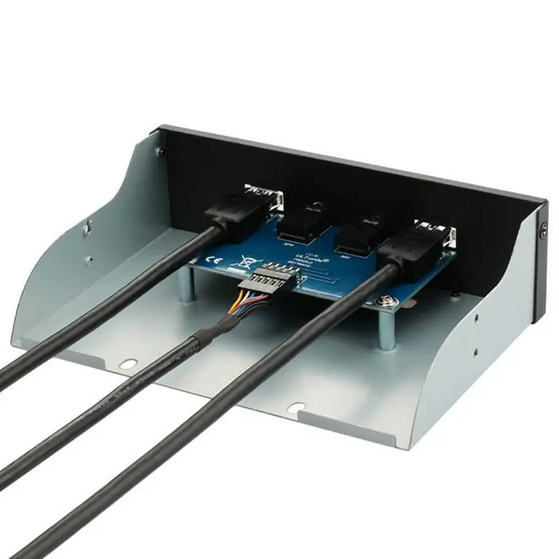 Great-Q 19Pin+ 9Pin 2 порта usb-хаб USB 3,0 HD аудио Передняя панель комбинированный кронштейн адаптер для рабочего стола внутренний 3," CD DVD rom