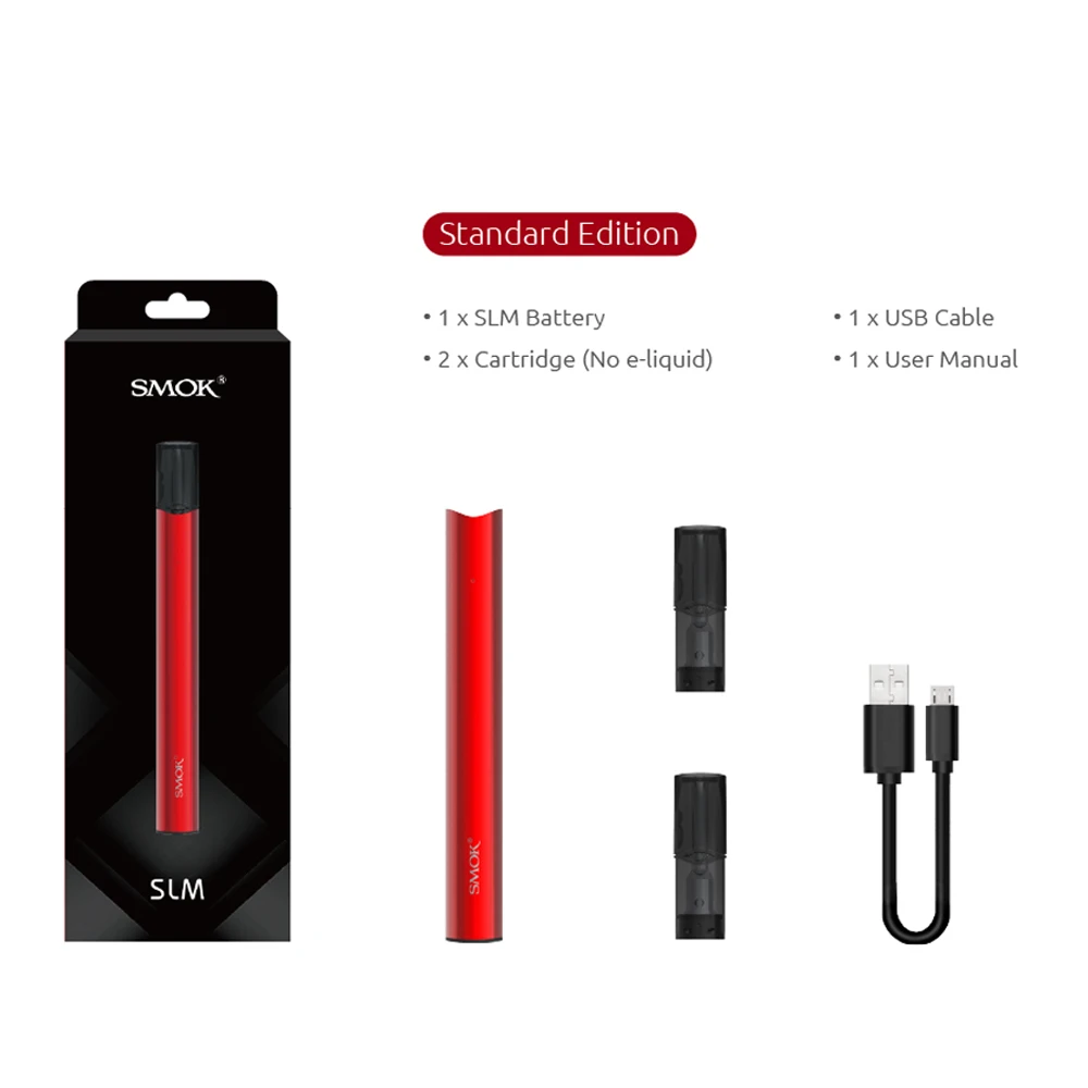 2 шт. электронных сигарет SMOK уз KIT электронная сигарета mini VAPE pen pod Комплект с 250 мА/ч