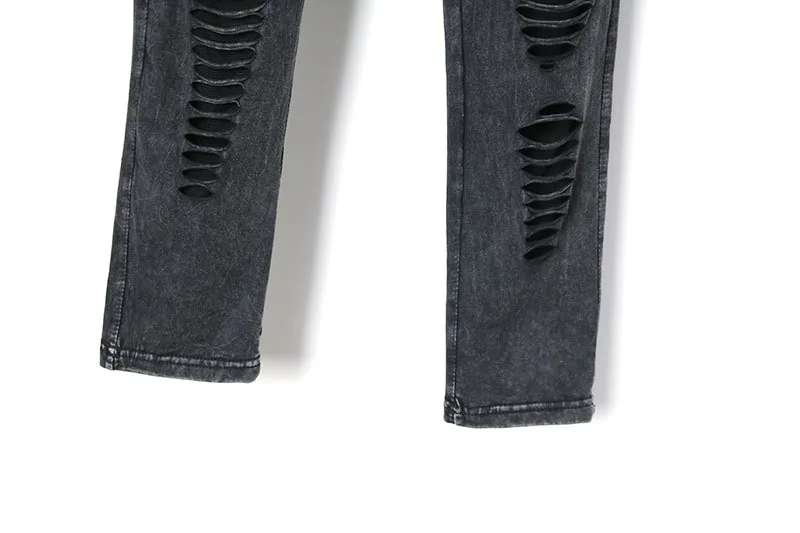 Spring Elastic Waist Women Summer Female High Streetwear Trouser Skinny Cotton Vintage Spliced Plus Size Pencil Pants | Женская одежда