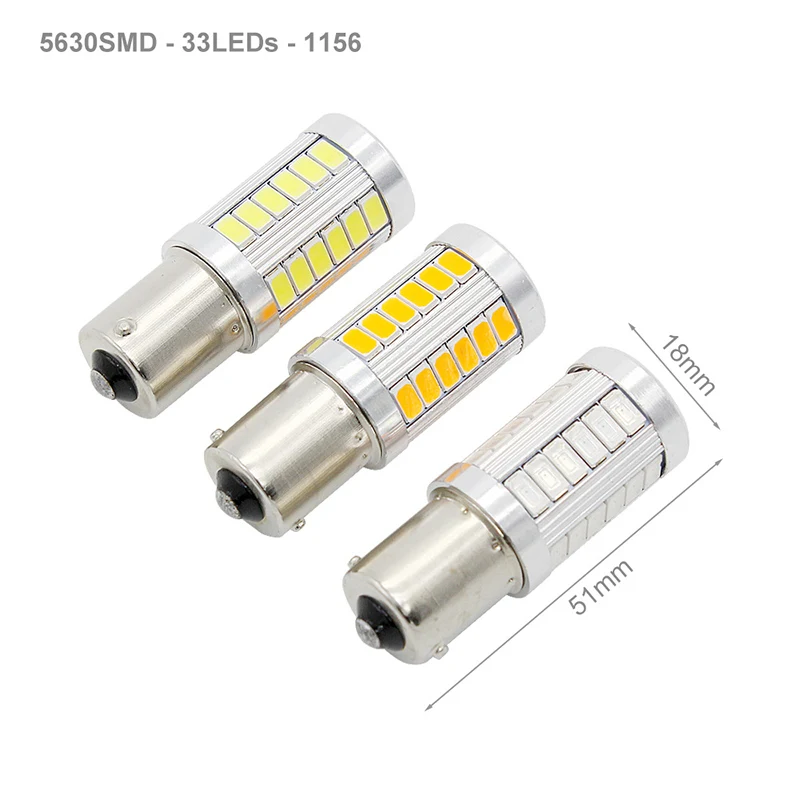 1 шт. 1156 светодиодный ная лампа BA15S P21W 33 5630 5730 SMD Автомобильная задняя стоп-сигнала